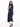 Petal-neck tank & contrast-hem midi skirt set