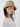 Matte brim bucket hat