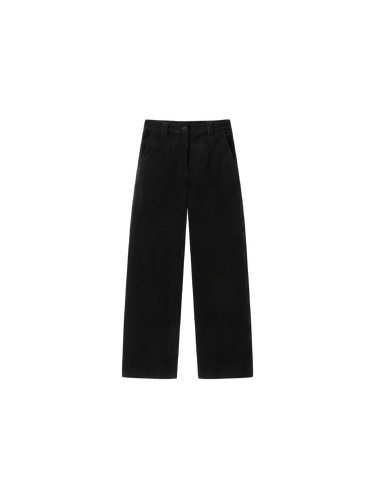 Washed corduroy low-rise pants