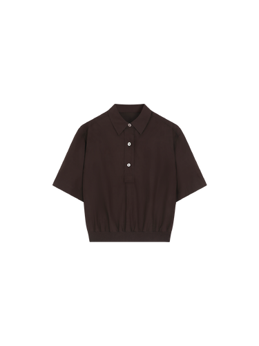 Half-placket cotton top