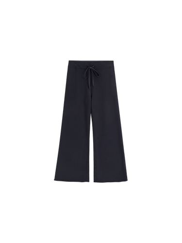 Cropped subtle flare cotton pants