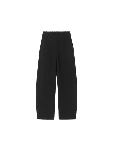 Elastic waist wide-leg casual trousers