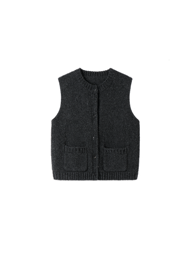 Chunky wool knit vest