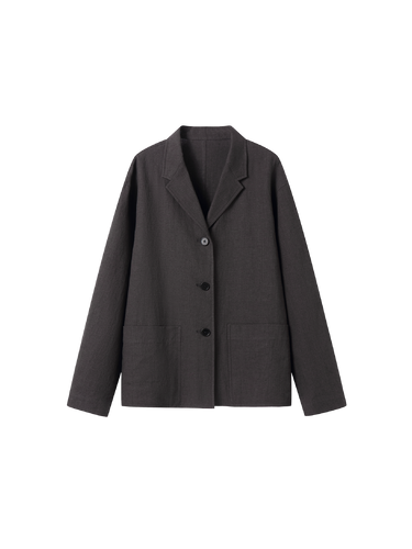 Natural French Normandy linen blazer