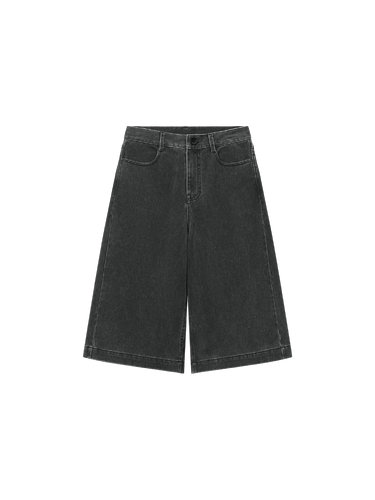 Pure cotton denim blazer / Bermuda shorts set