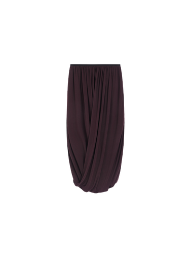 Knotted balloon midi skirt