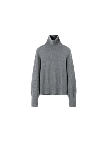 Soft wool cashmere turtleneck sweater