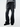 Cotton blend faded flared loose four-way stretch jeans