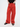 Cotton blend drawstring straight-leg pants