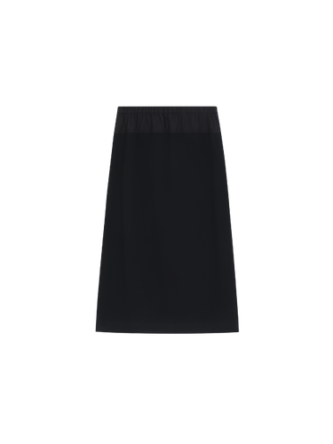 Panelled cotton midi skirt