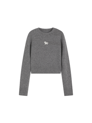 Pony intarsia wool sweater