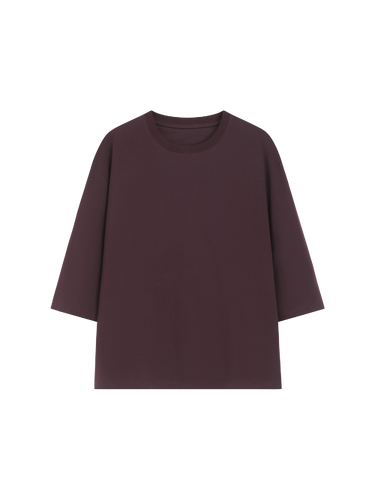 Oversized mid-sleeve t-shirt