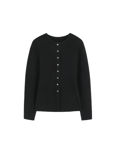 Retro fitted knit cardigan