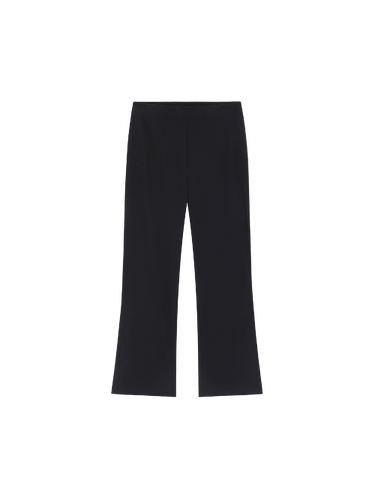 Slim fit cropped flared pants black