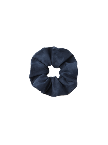 Suede-textured ruched scrunchie
