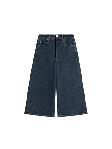 Capri flare brushed denim jeans