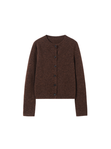 Superfine alpaca blend cropped cardigan
