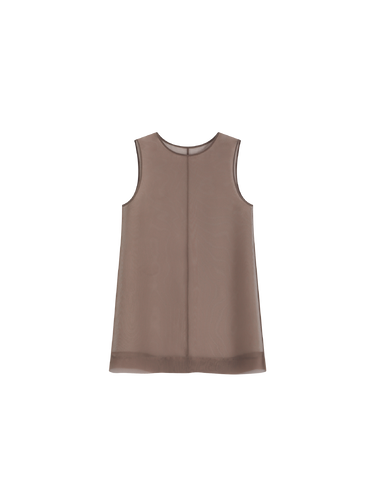 Sheer layered tank top & scarf set