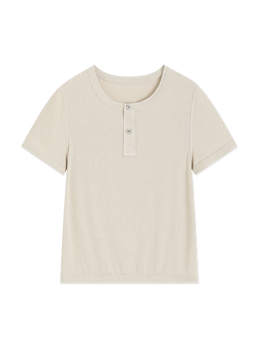 Slim-fit Henley tee