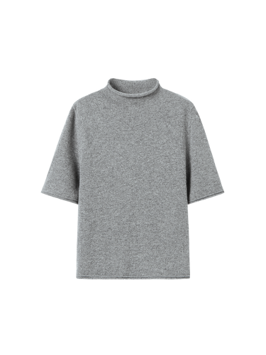 Merino boxy short-sleeve sweater