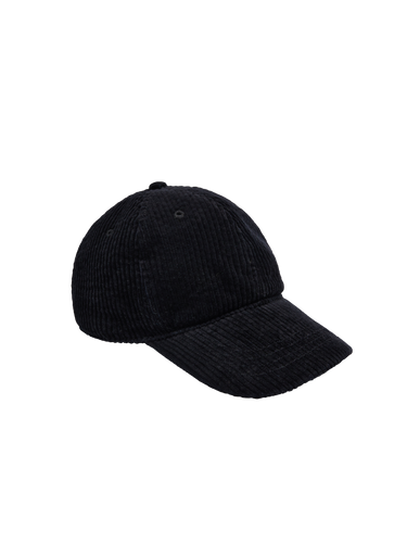 Corduroy with leather adjustable baseball cap