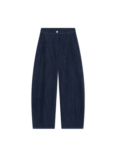 Curved-leg lightweight jeans