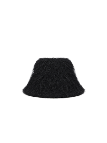 Alpaca wool fuzzy bucket hat