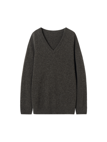 Yak wool blend V-neck sweater