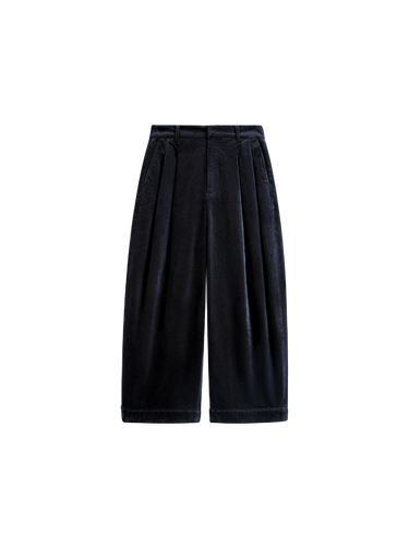 Fine-wale corduroy balloon pants