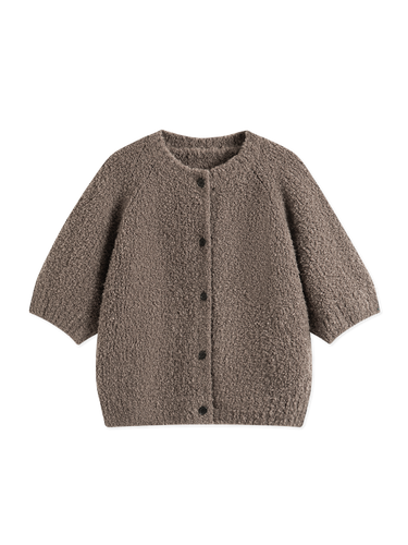 Bouclé wool cardigan