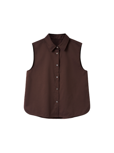 Lustrous sleeveless shirt
