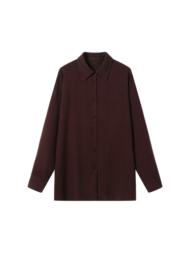 Linen blend relaxed oversized shirt