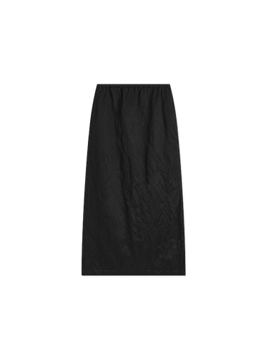 Metallic crinkle padded skirt