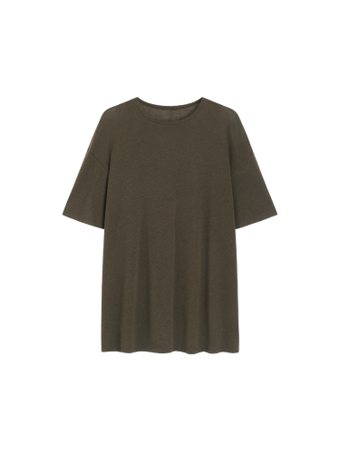 Lyocell linen relaxed t-shirt & skirt set