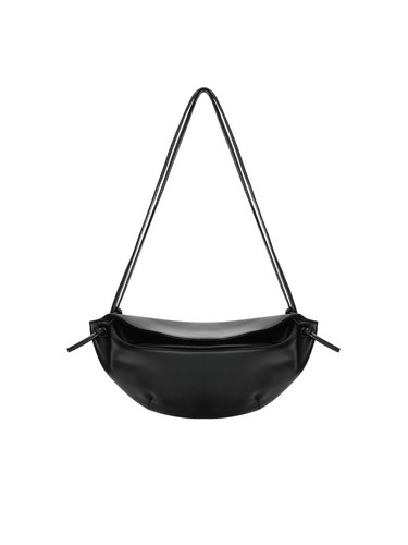 Leather adjustable soft dumpling bag