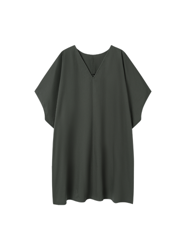 Poplin cotton cape draped Shirt