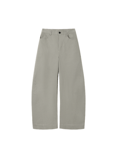 Asymmetric panel curved trousers