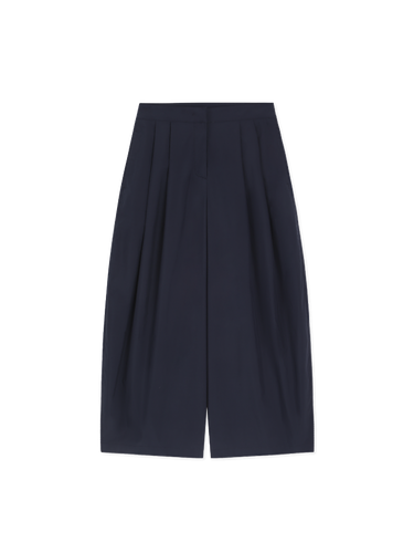 Paper-touch wide-leg trousers