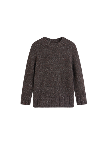 Metallic yak-blend raglan sweater