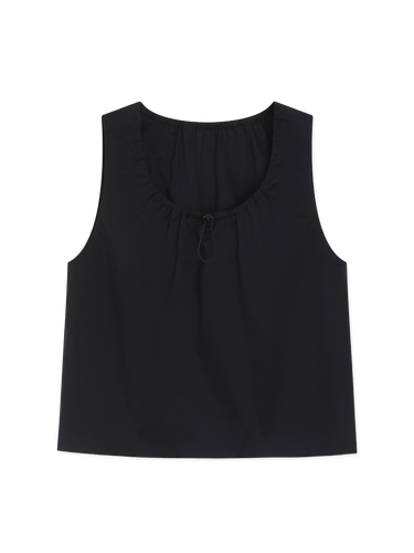 Drawstring babydoll top