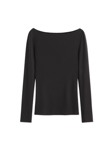Modal boat neck top