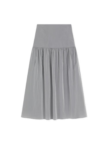 Gathered panel midi skirt