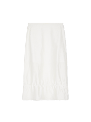 Cotton silk gathered skirt